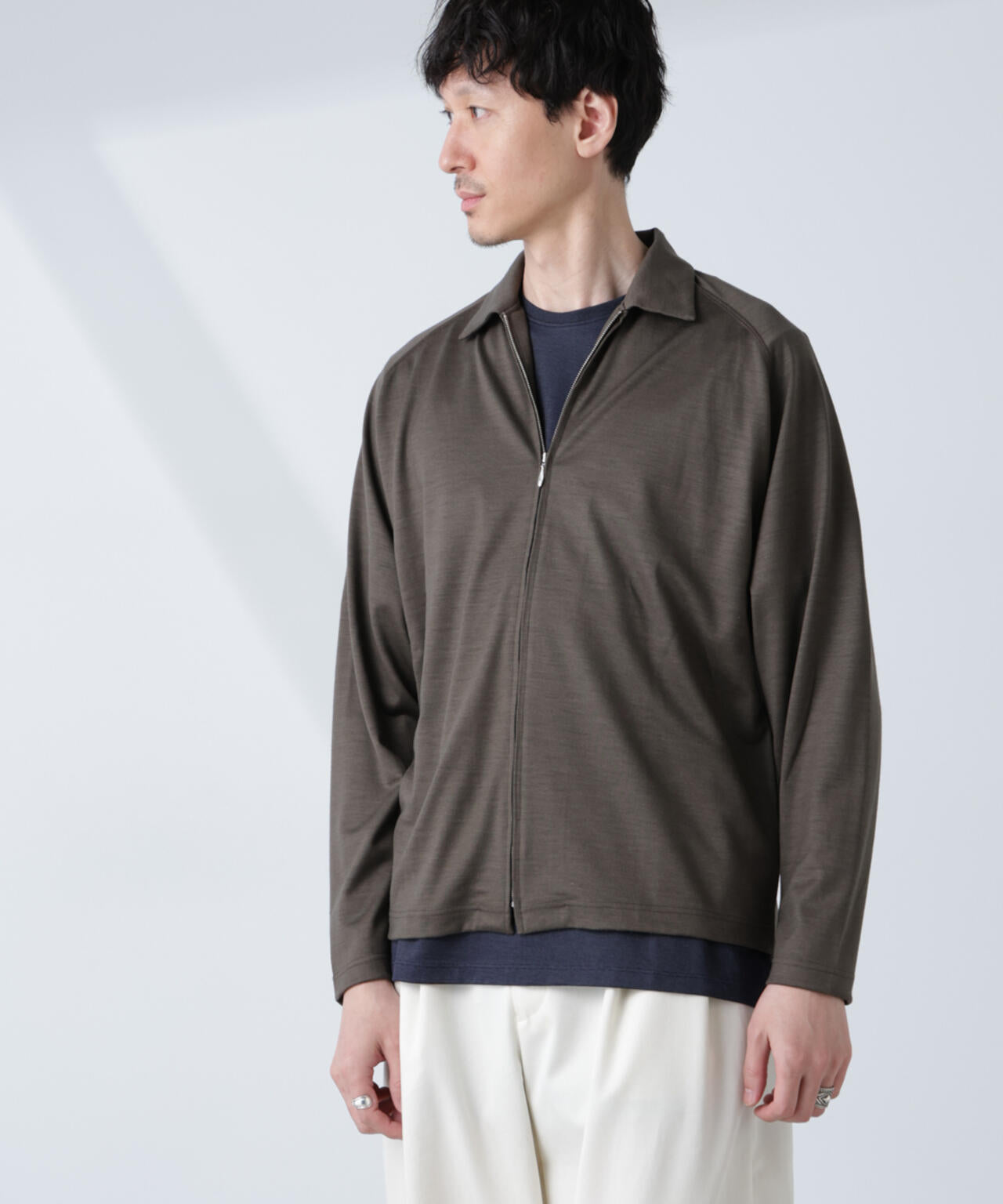 「ALL-DAYS COMFORT 100% WOOL」 ZIPプルオーバー 6685123222