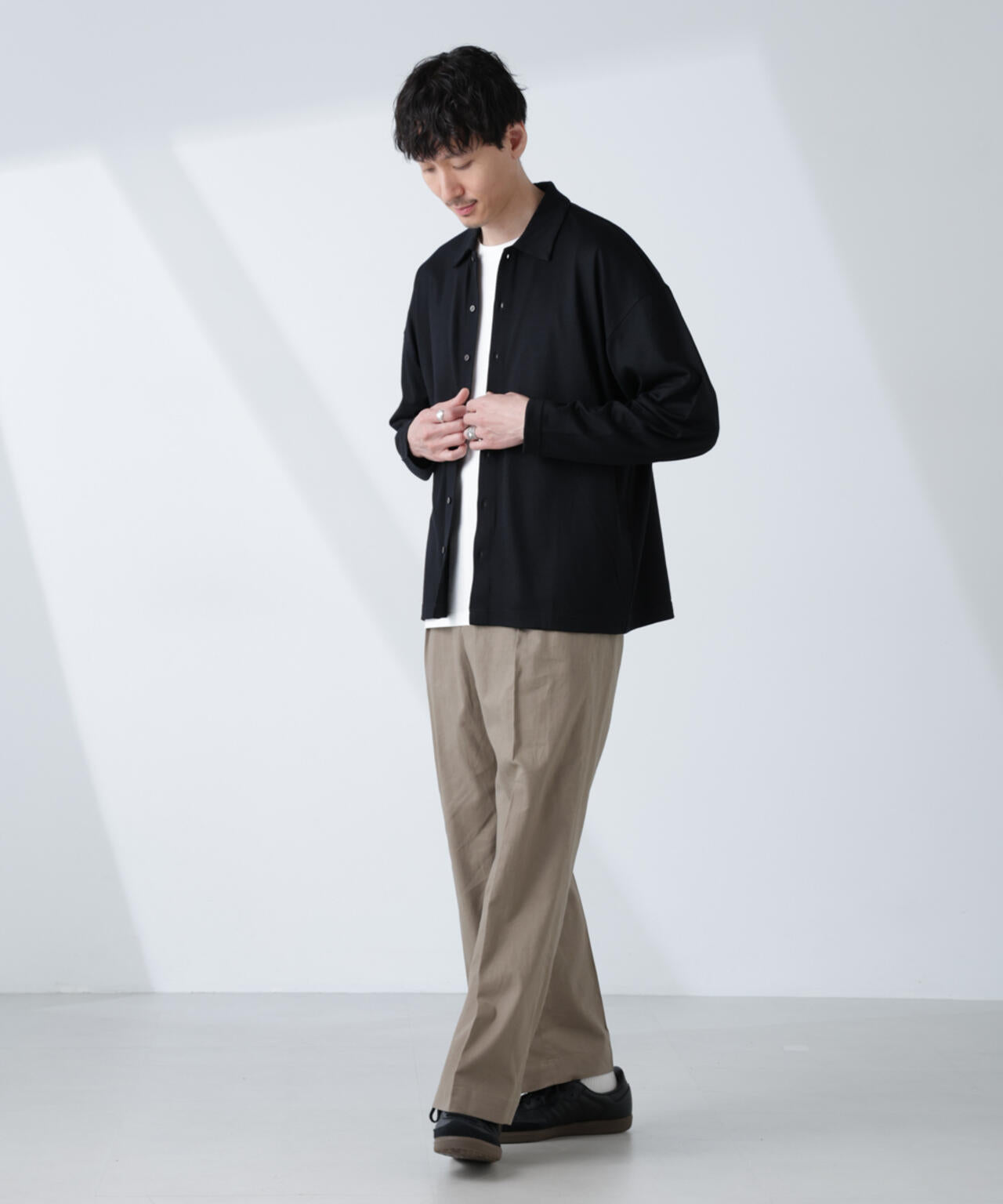 「ALL-DAYS COMFORT 100% WOOL」 シャツカーディガン 6685123223