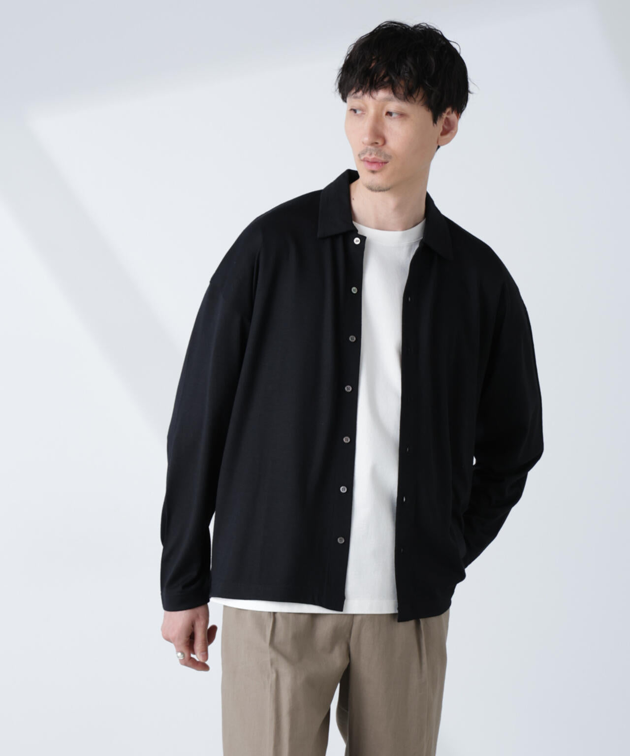 「ALL-DAYS COMFORT 100% WOOL」 シャツカーディガン 6685123223