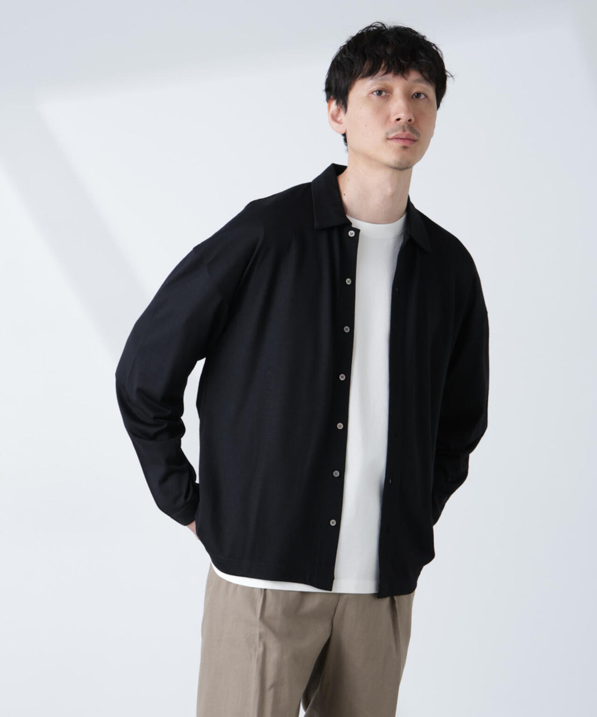 「ALL-DAYS COMFORT 100% WOOL」 シャツカーディガン 6685123223