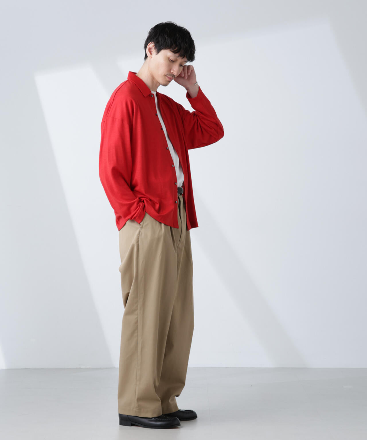 「ALL-DAYS COMFORT 100% WOOL」 シャツカーディガン 6685123223