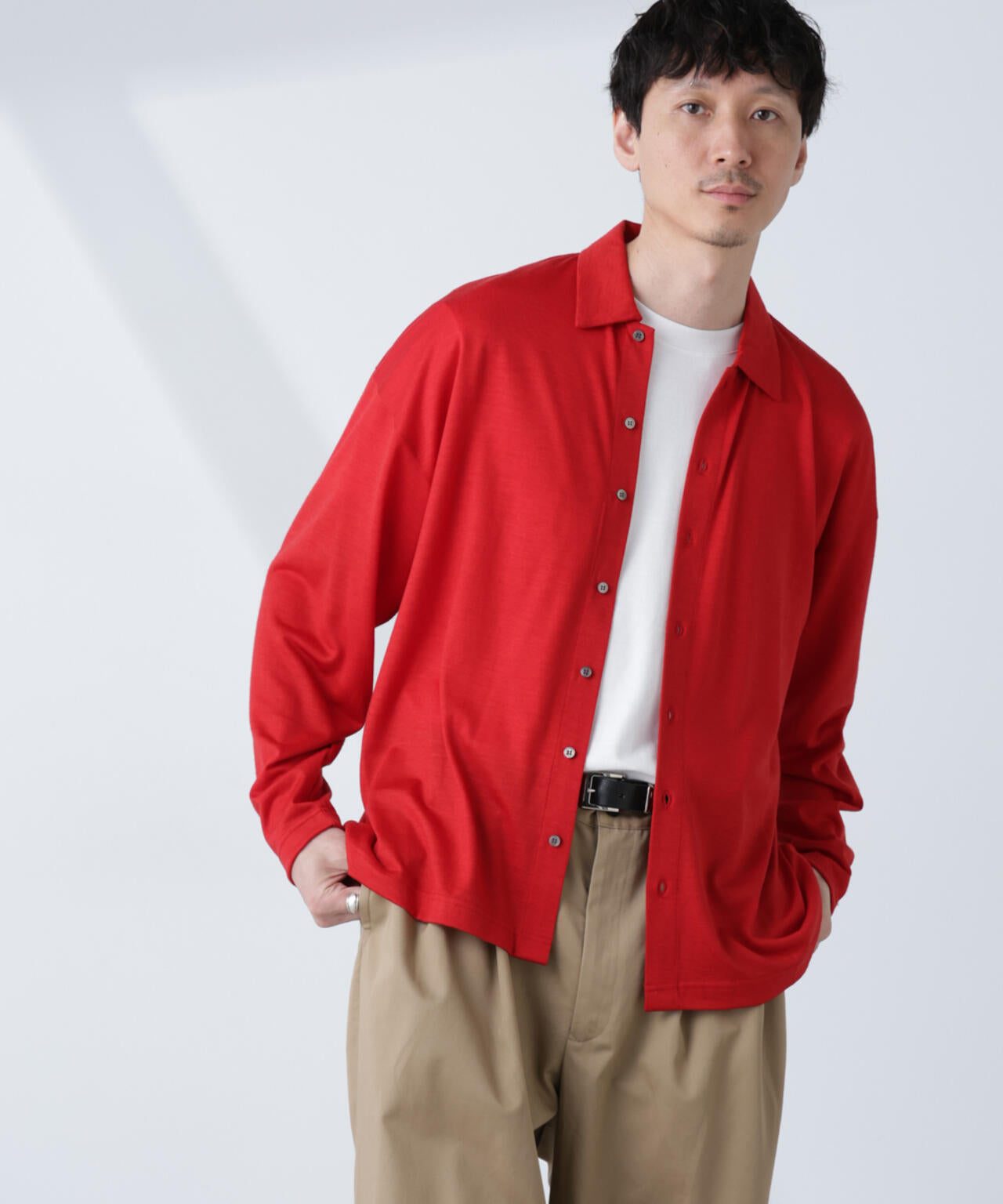 「ALL-DAYS COMFORT 100% WOOL」 シャツカーディガン 6685123223