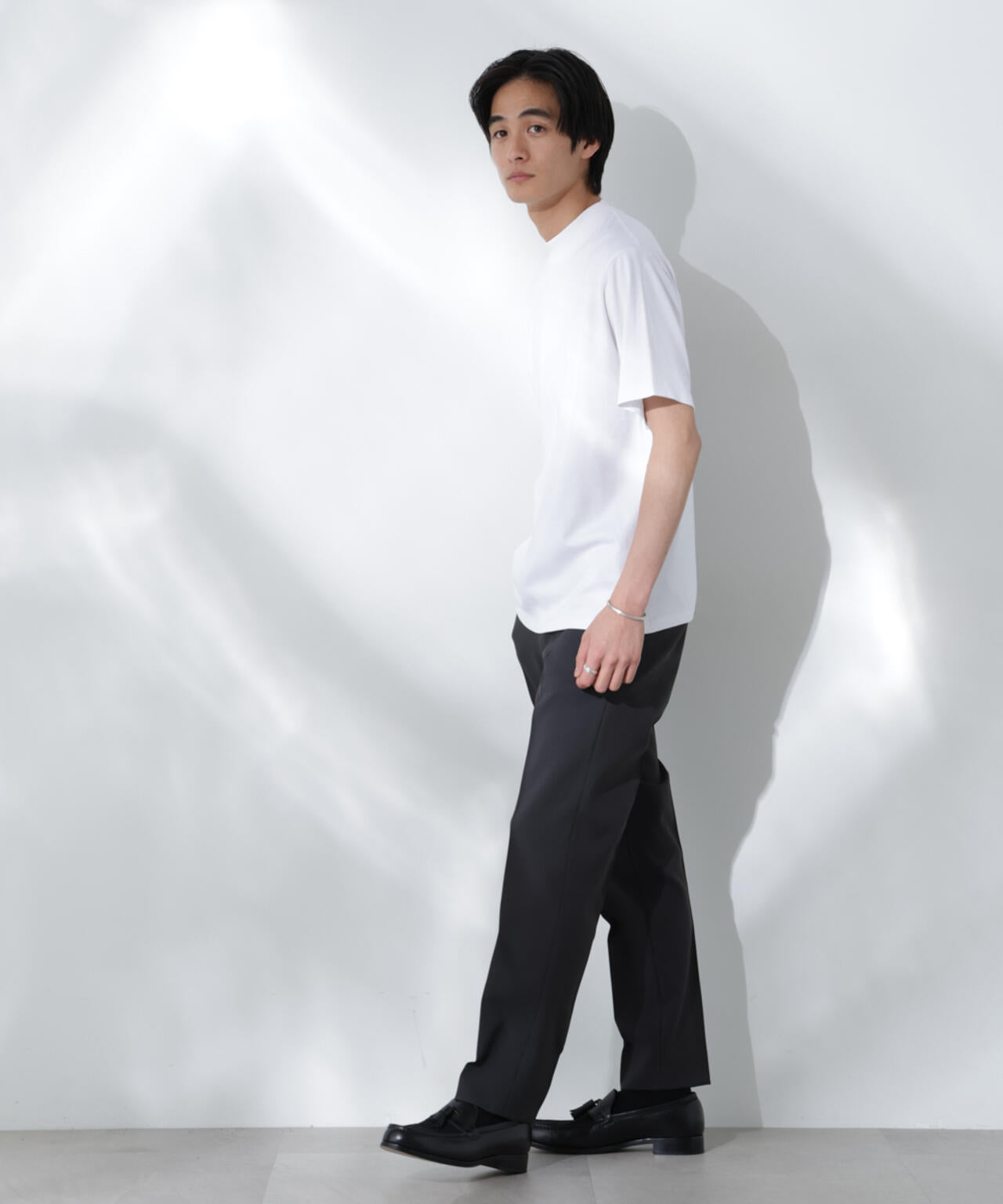 Anti Soaked(R) 汗染み防止 モックネックレギュラーシルエットTシャツ 6685124204