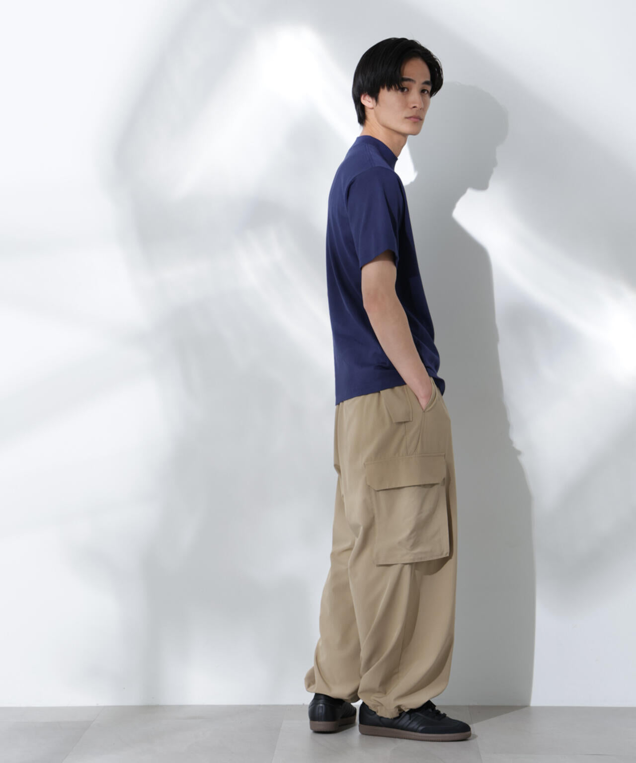 Anti Soaked(R) 汗染み防止 モックネックレギュラーシルエットTシャツ 6685124204