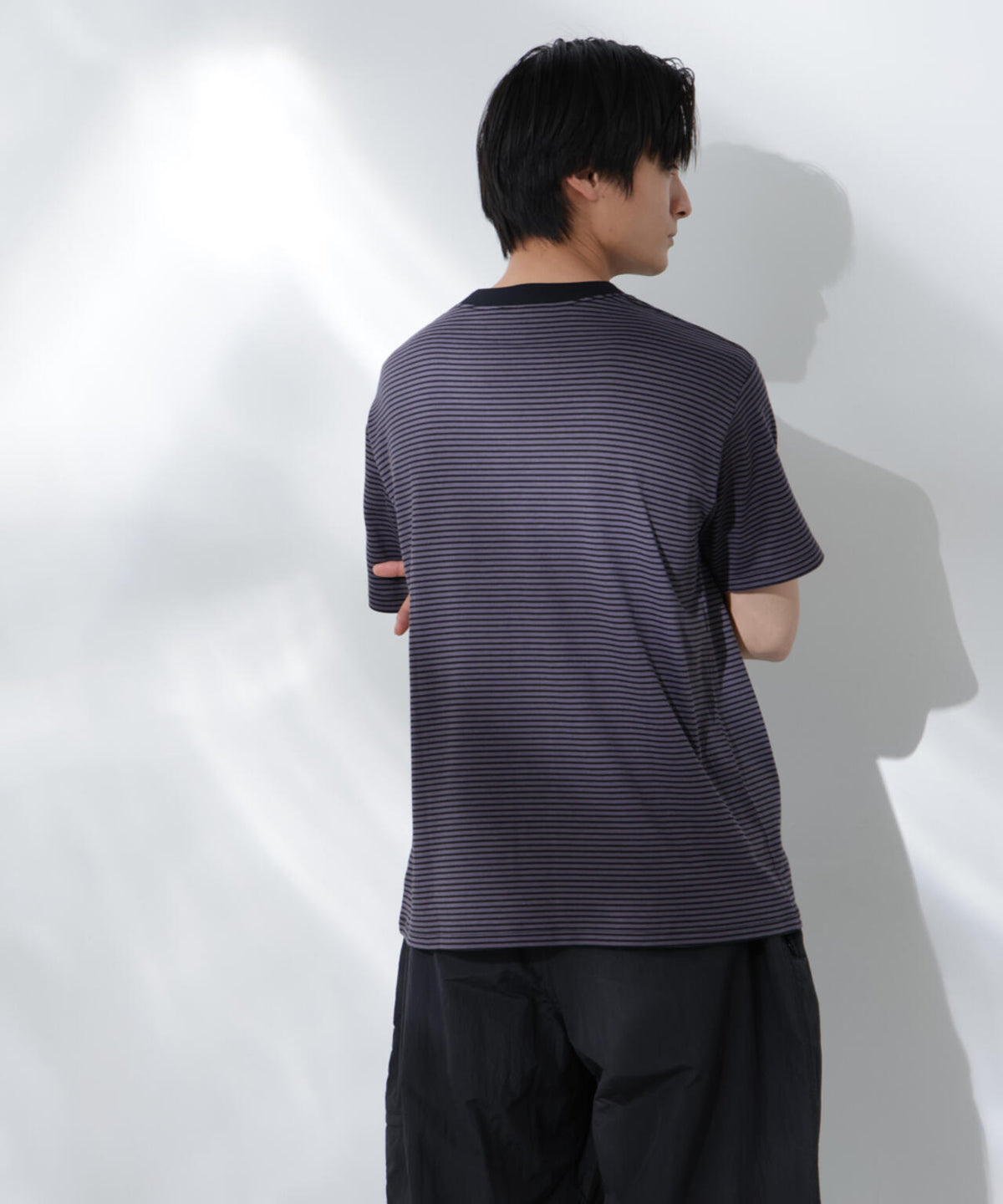 Anti Soaked(R) 汗染み防止 ボーダーミドルシルエットTシャツ 6685124205