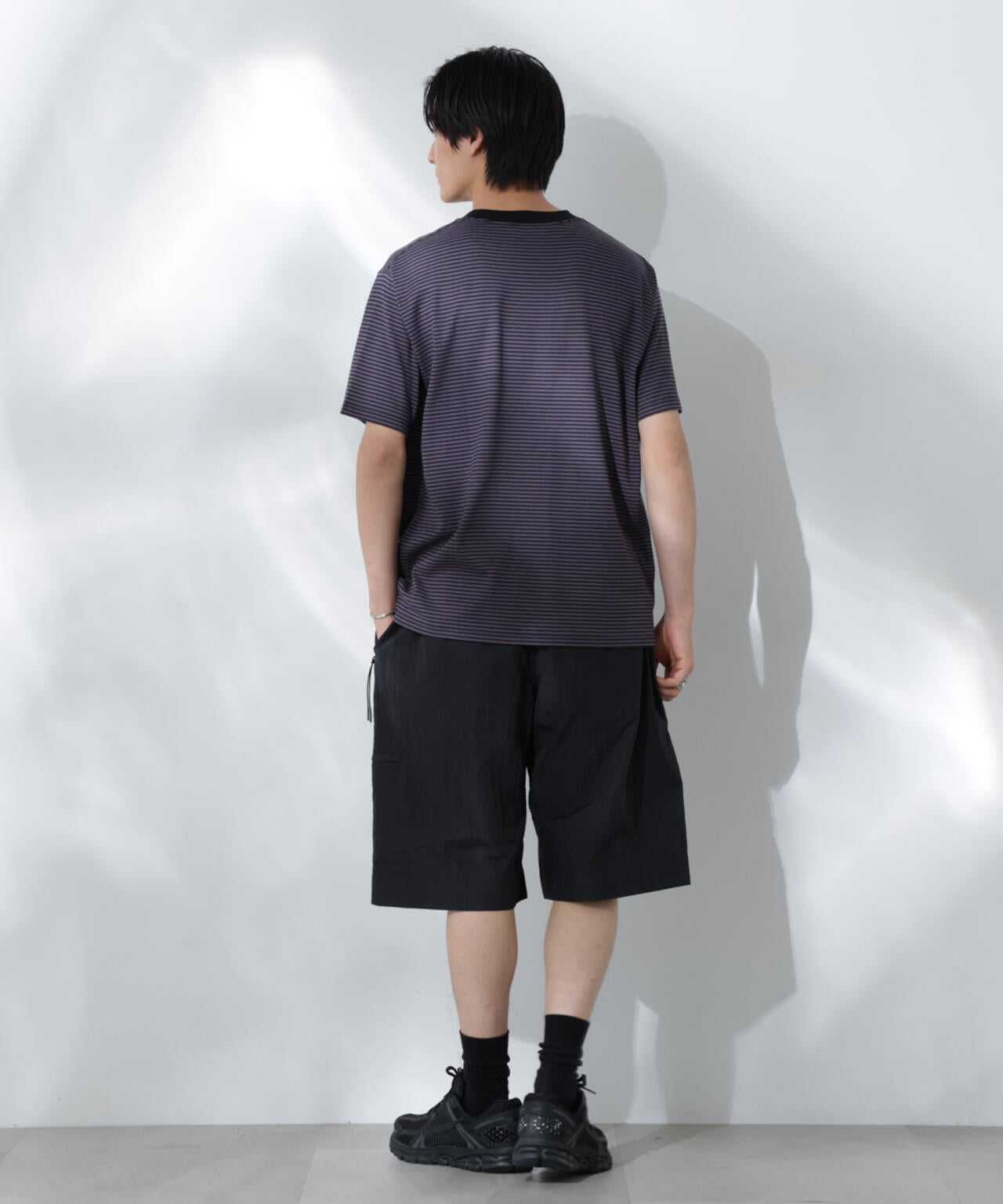 Anti Soaked(R) 汗染み防止 ボーダーミドルシルエットTシャツ 6685124205
