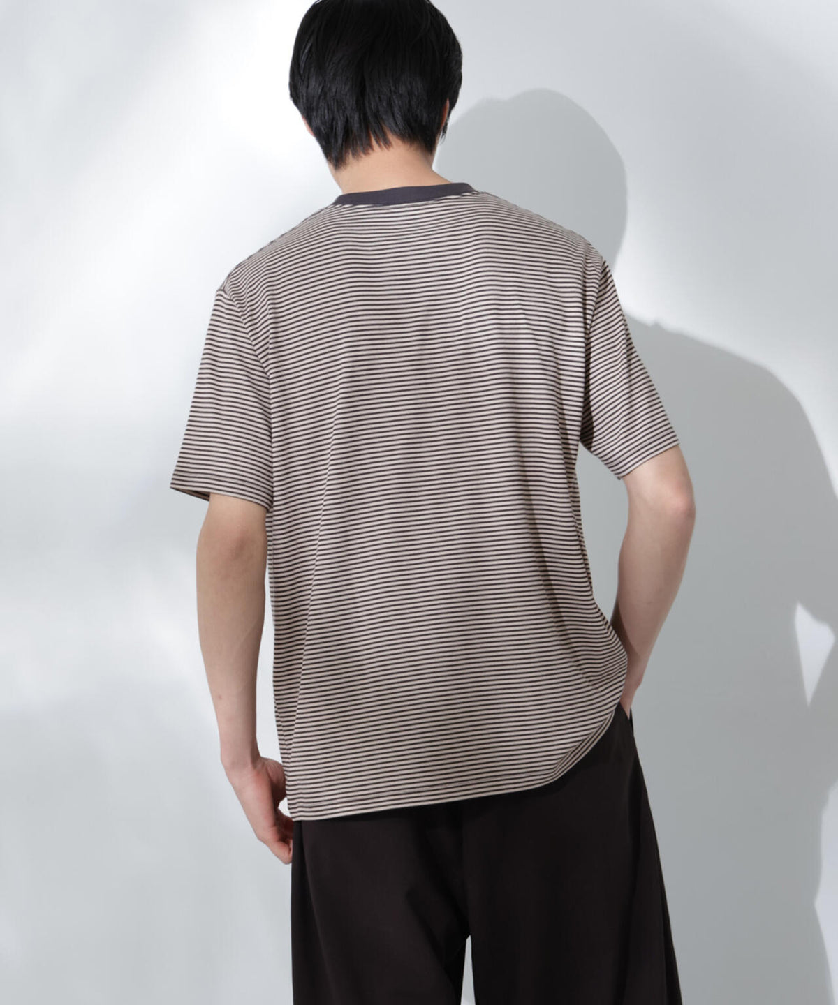 Anti Soaked(R) 汗染み防止 ボーダーミドルシルエットTシャツ 6685124205
