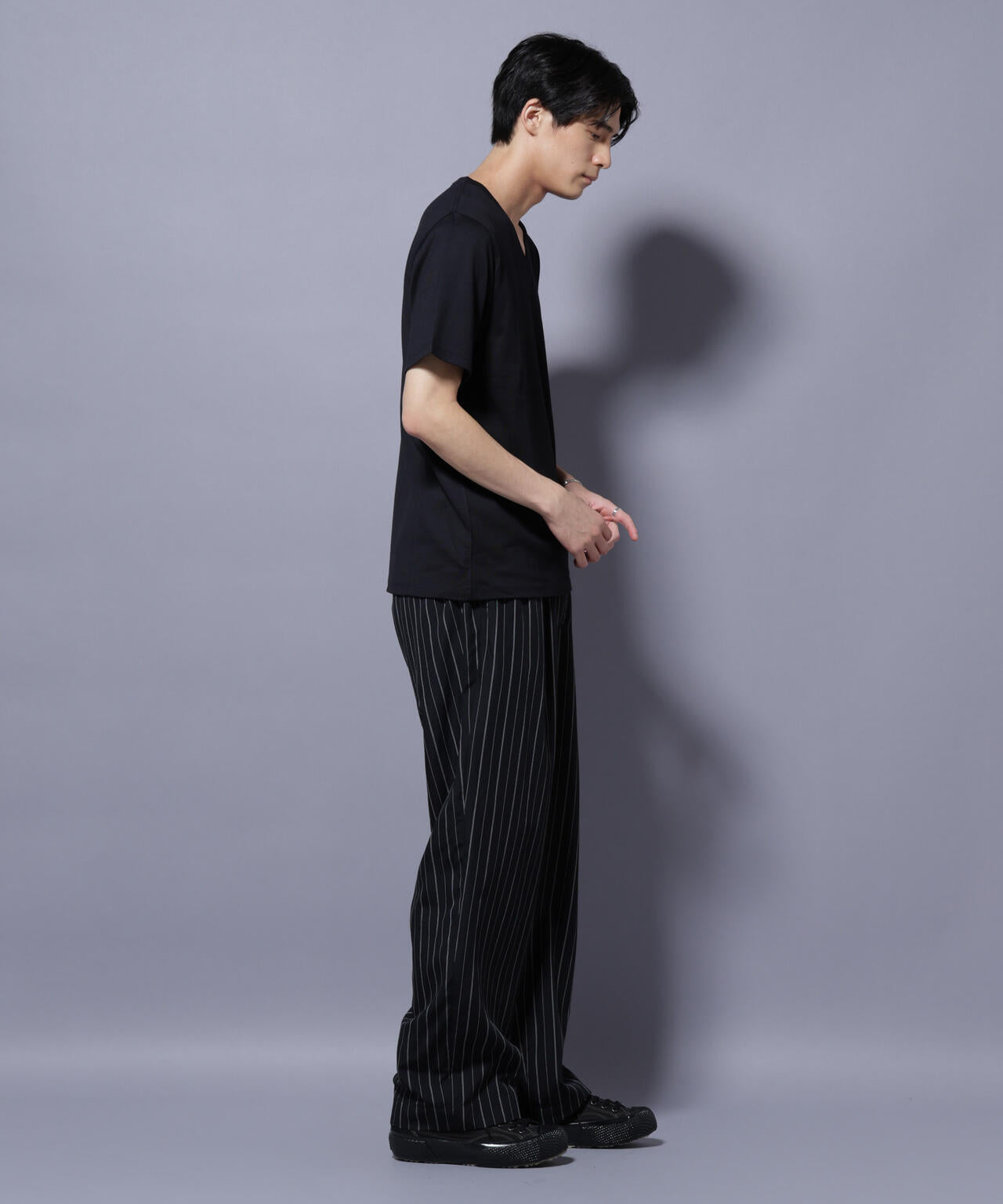 WEB限定/Anti Soaked(R) 汗染み防止 Vネック レギュラーシルエットTシャツ 6685124206