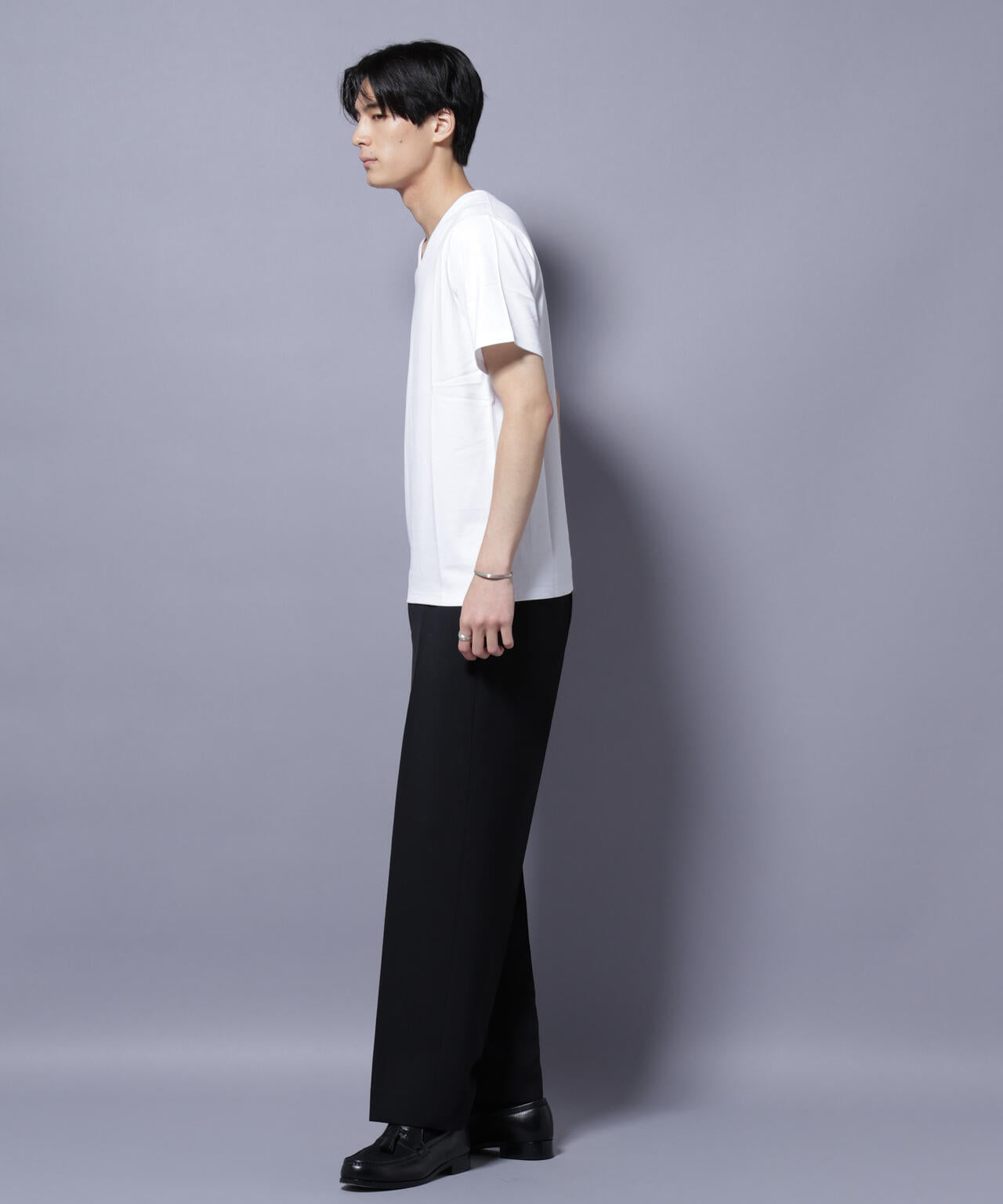 WEB限定/Anti Soaked(R) 汗染み防止 Vネック レギュラーシルエットTシャツ 6685124206