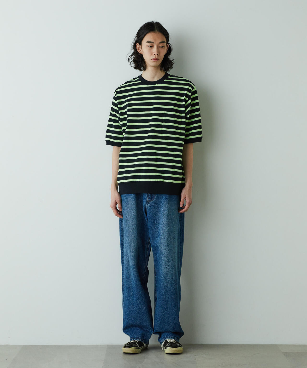 「HOTEL PALACE」オテルパラス ドライタッチバスクボーダールーズシルエットTシャツ 6685124213