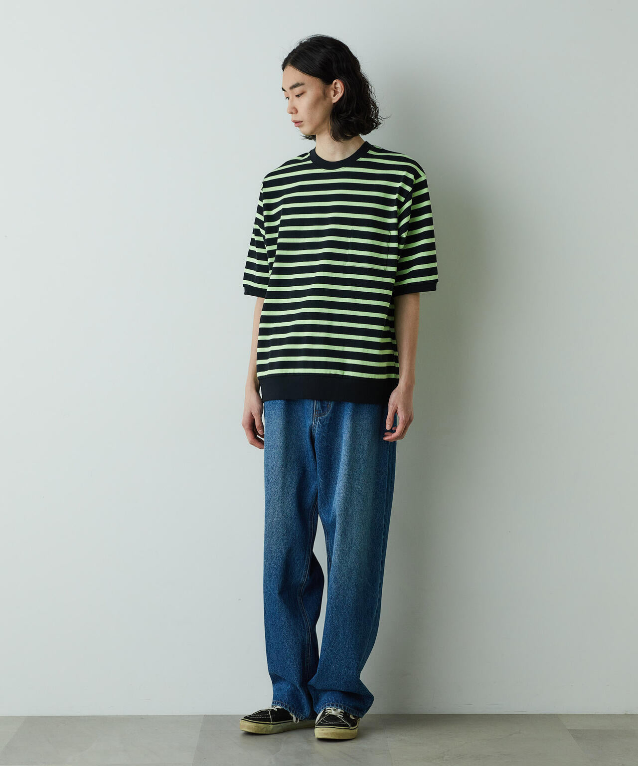 「HOTEL PALACE」オテルパラス ドライタッチバスクボーダールーズシルエットTシャツ 6685124213