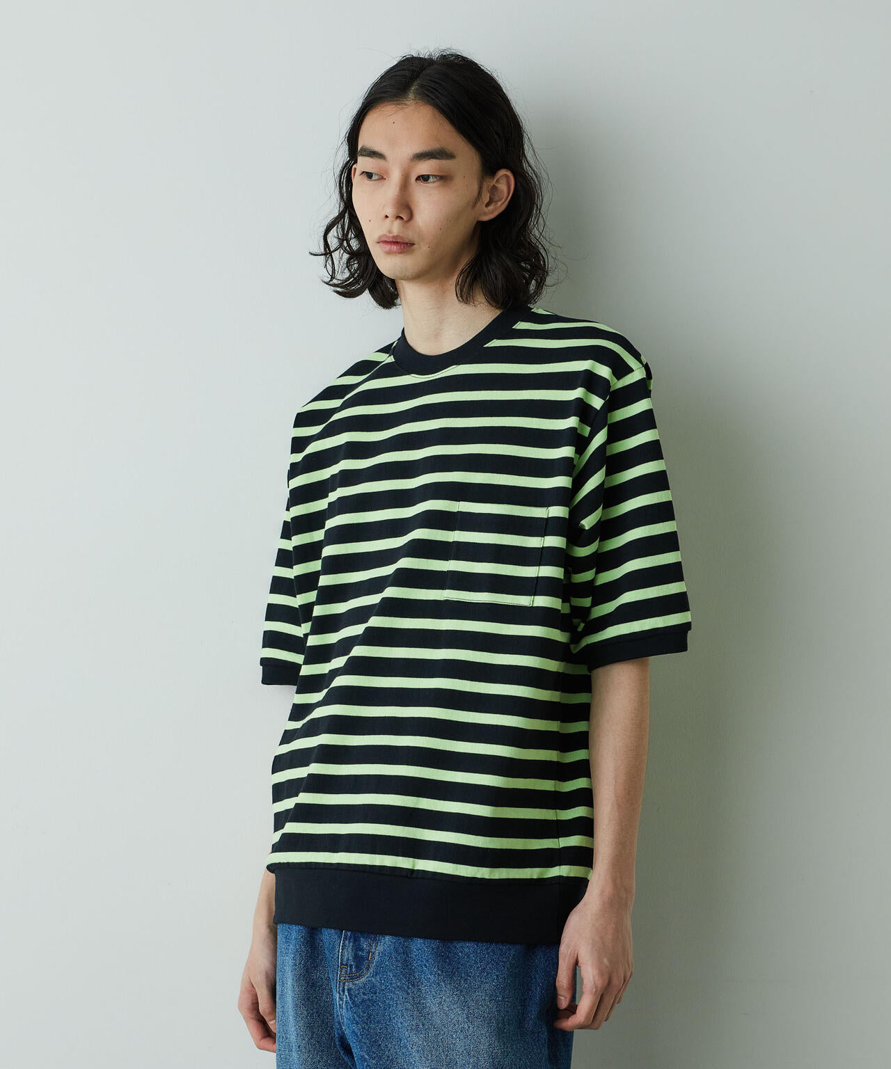 「HOTEL PALACE」オテルパラス ドライタッチバスクボーダールーズシルエットTシャツ 6685124213