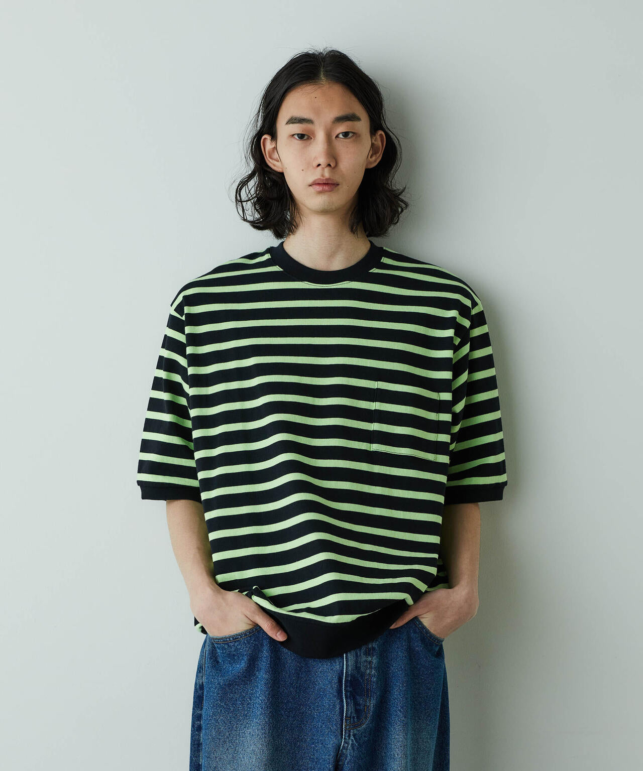 「HOTEL PALACE」オテルパラス ドライタッチバスクボーダールーズシルエットTシャツ 6685124213
