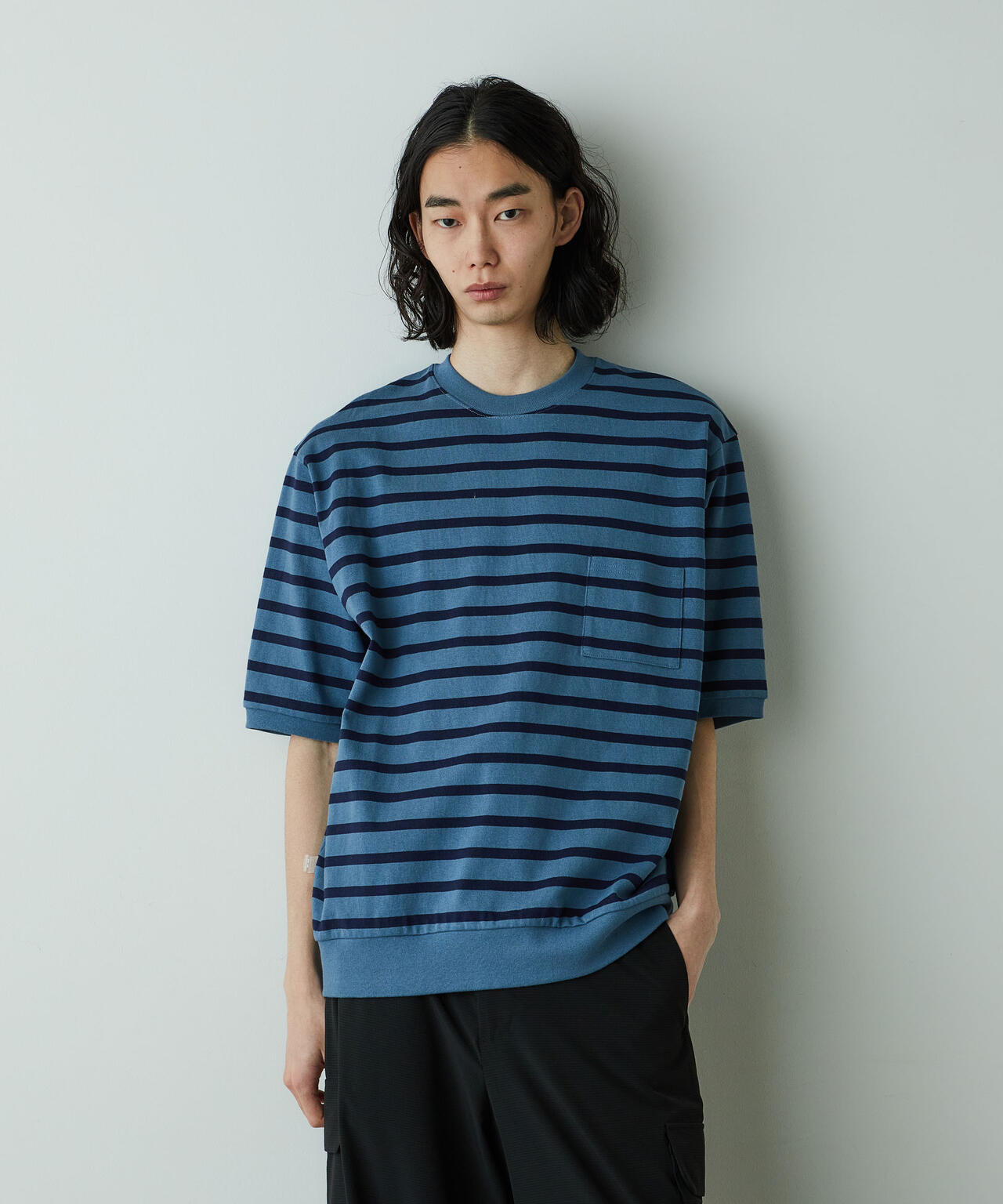 「HOTEL PALACE」オテルパラス ドライタッチバスクボーダールーズシルエットTシャツ 6685124213