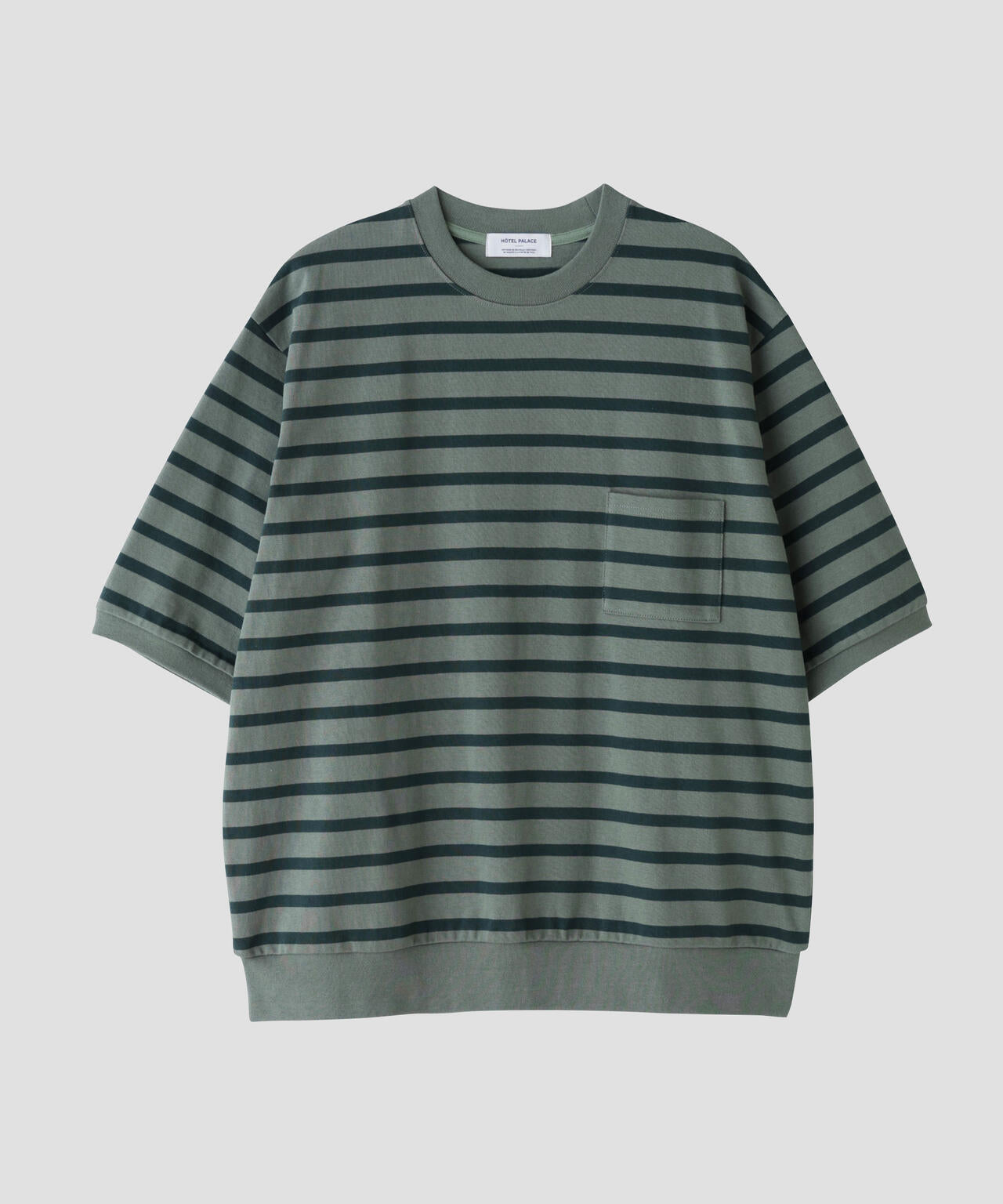 「HOTEL PALACE」オテルパラス ドライタッチバスクボーダールーズシルエットTシャツ 6685124213