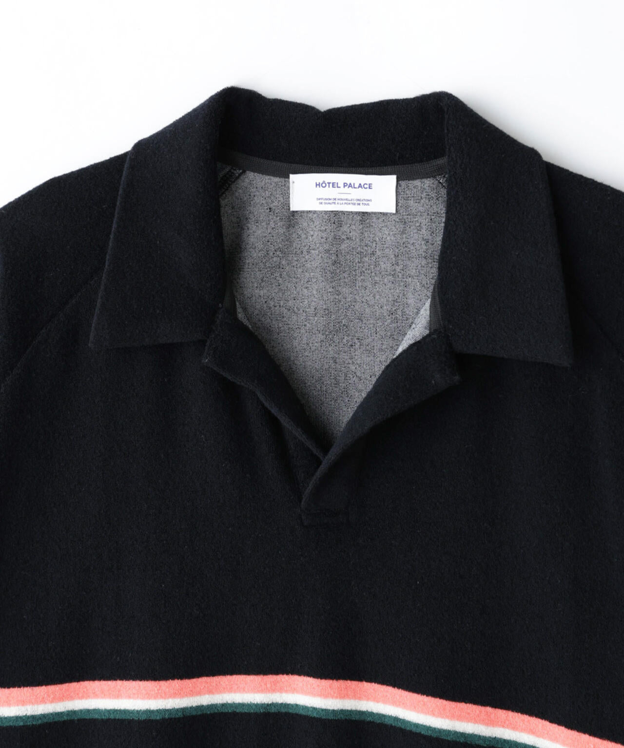 「HOTEL PALACE」オテルパラス レトロボーダーパイルスキッパーシャツ 6685124214