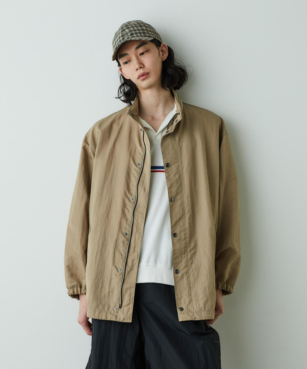 「HOTEL PALACE」オテルパラス レトロボーダーパイルスキッパーシャツ 6685124214