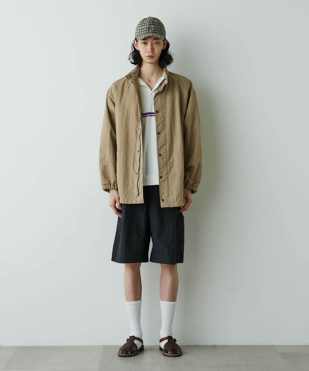 「HOTEL PALACE」オテルパラス レトロボーダーパイルスキッパーシャツ 6685124214