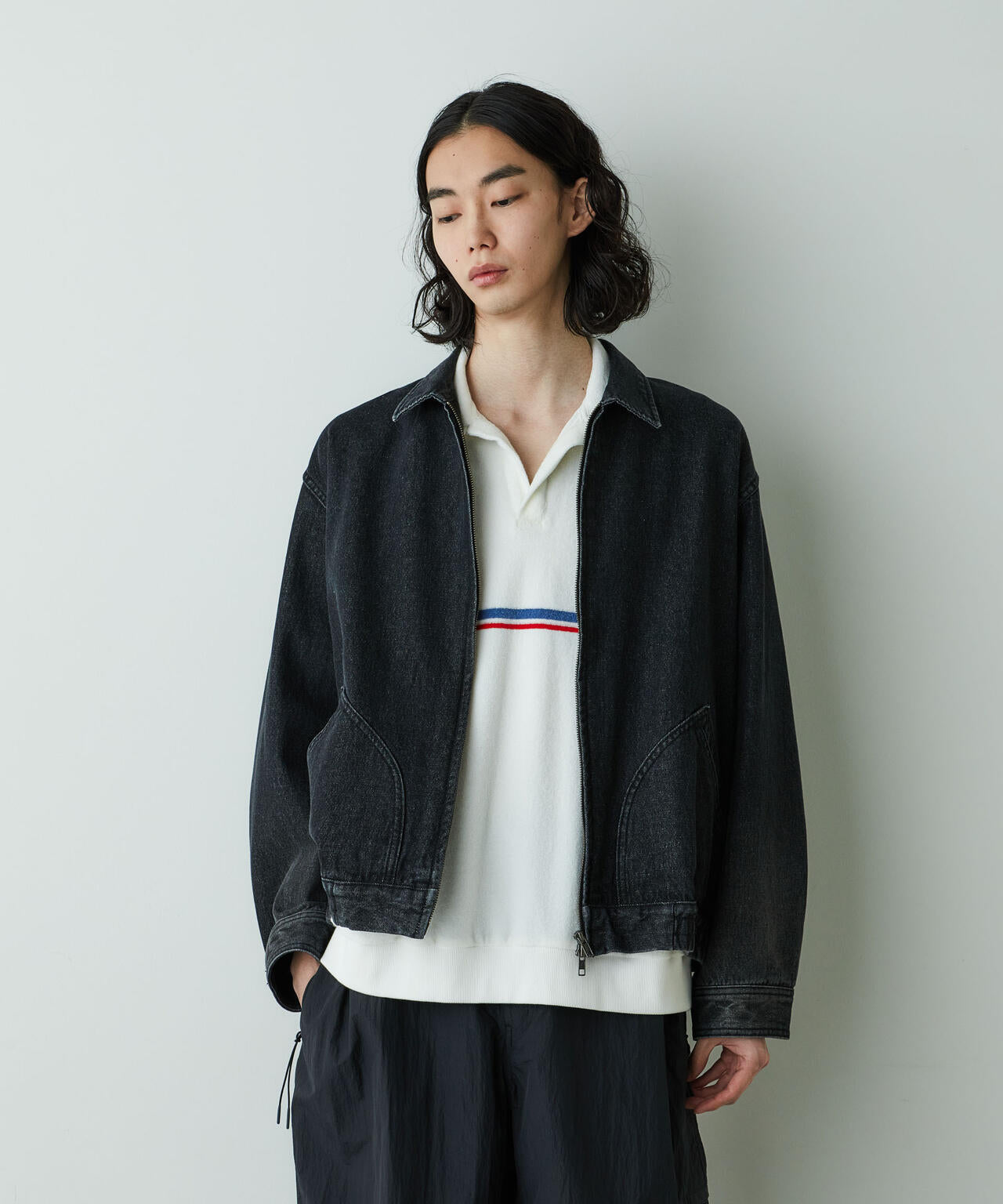 「HOTEL PALACE」オテルパラス レトロボーダーパイルスキッパーシャツ 6685124214