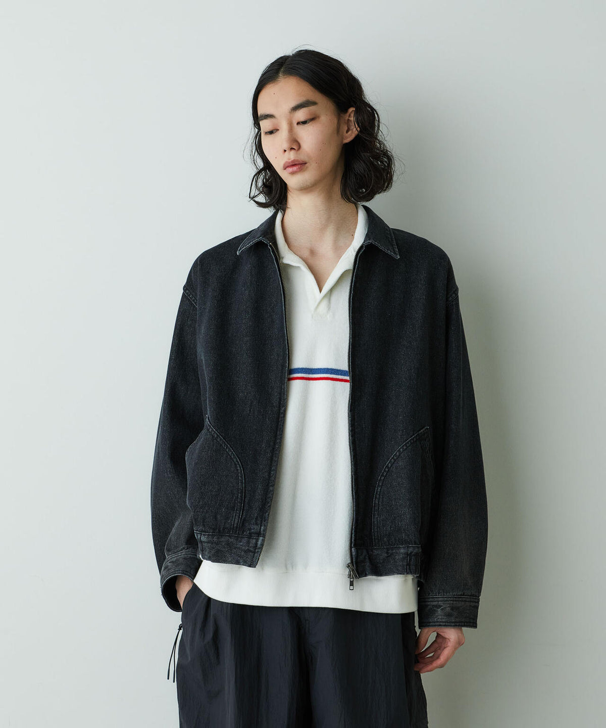 「HOTEL PALACE」オテルパラス レトロボーダーパイルスキッパーシャツ 6685124214