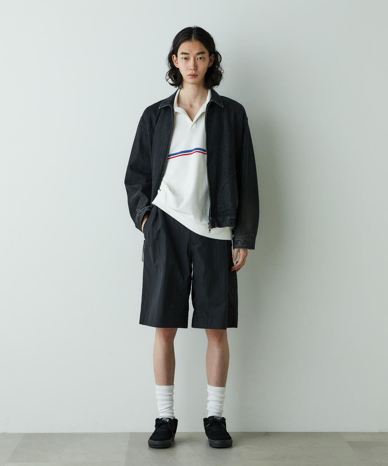 「HOTEL PALACE」オテルパラス レトロボーダーパイルスキッパーシャツ 6685124214