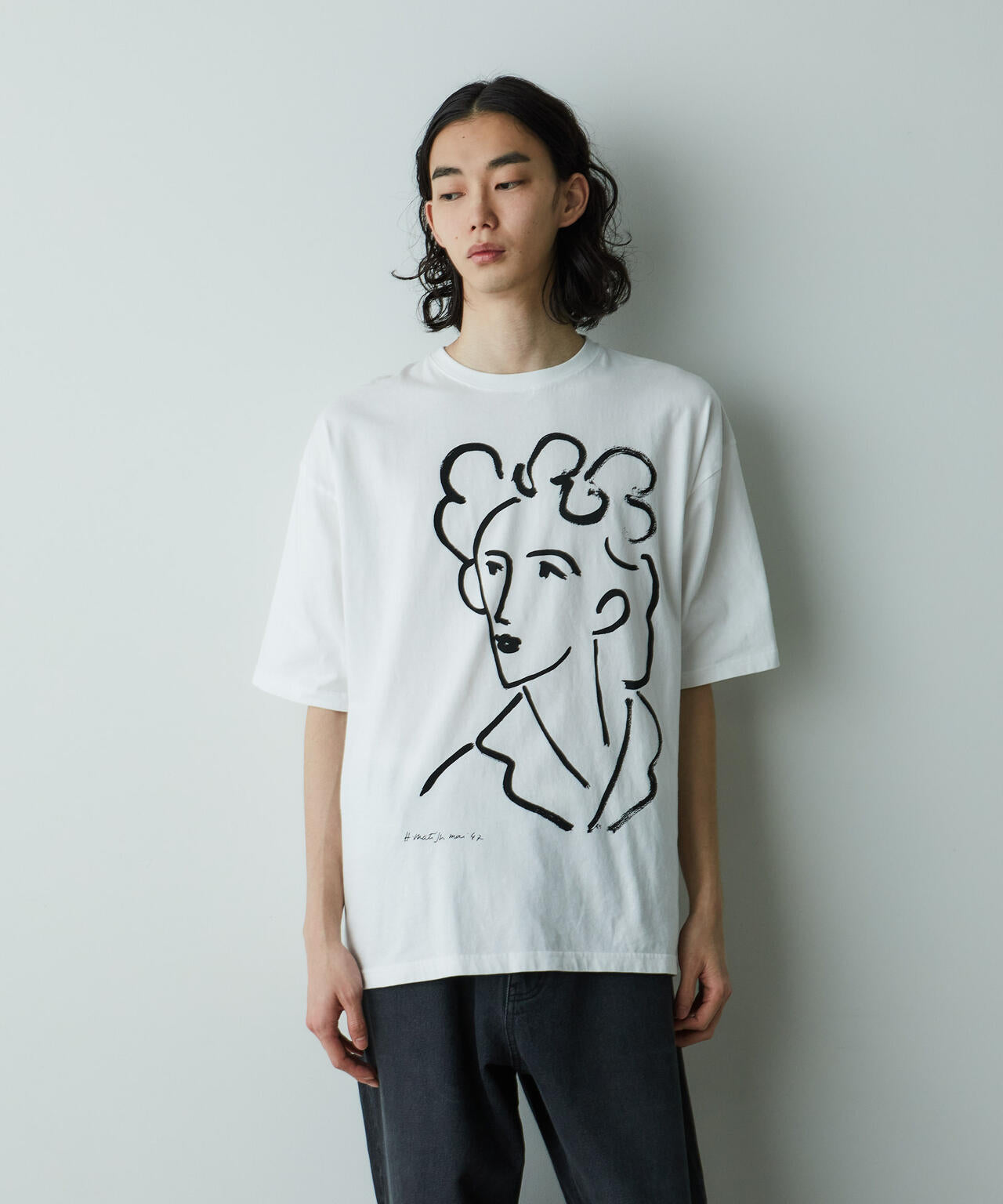 「HOTEL PALACE」オテルパラス アンリマティス アートグラフィックTシャツB HOTEL PALACE」オテルパラス アンリマティス アートグラフィック