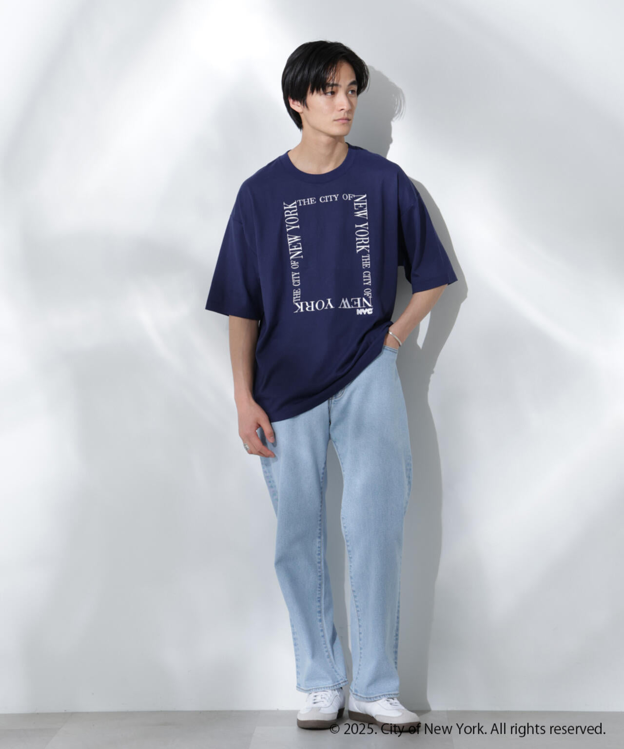 Anti Soaked(R)×NYC スクエア刺繍 汗染み防止Tシャツ 6685124221