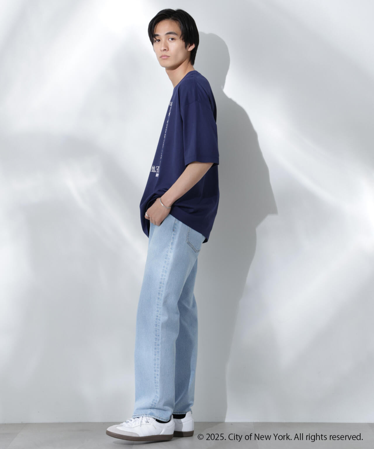 Anti Soaked(R)×NYC スクエア刺繍 汗染み防止Tシャツ 6685124221