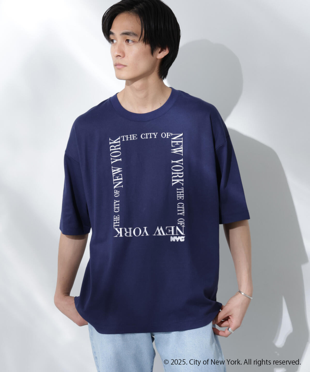 Anti Soaked(R)×NYC スクエア刺繍 汗染み防止Tシャツ 6685124221