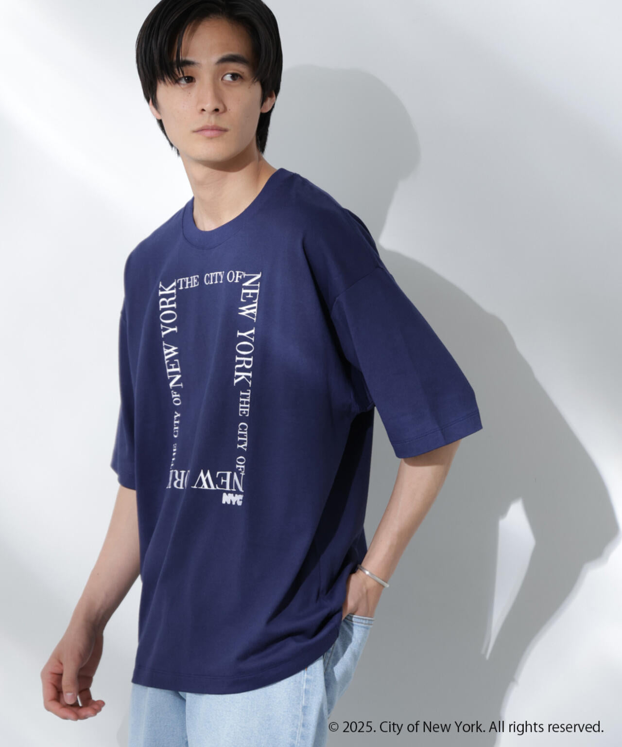 Anti Soaked(R)×NYC スクエア刺繍 汗染み防止Tシャツ 6685124221