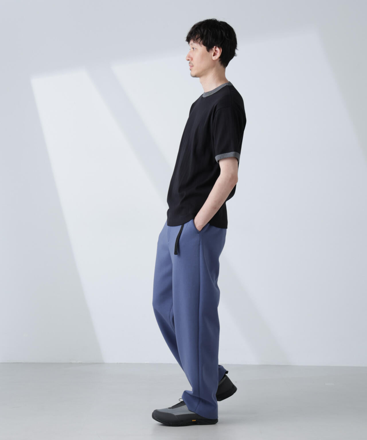 「NJ/CLUB」 針抜きリンガーTシャツ 6685124226