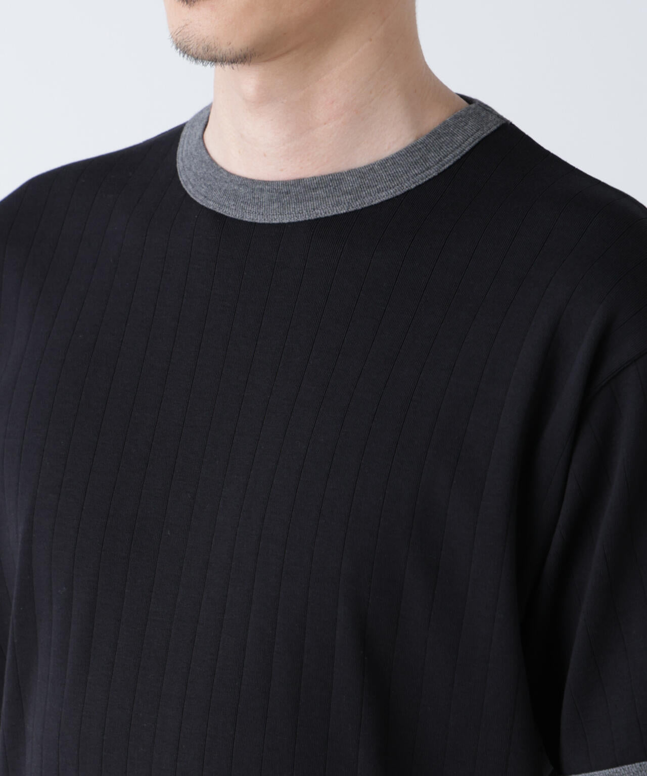 「NJ/CLUB」 針抜きリンガーTシャツ 6685124226