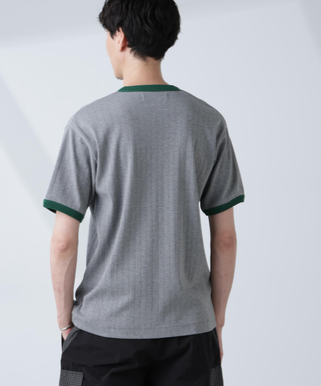 「NJ/CLUB」 針抜きリンガーTシャツ 6685124226