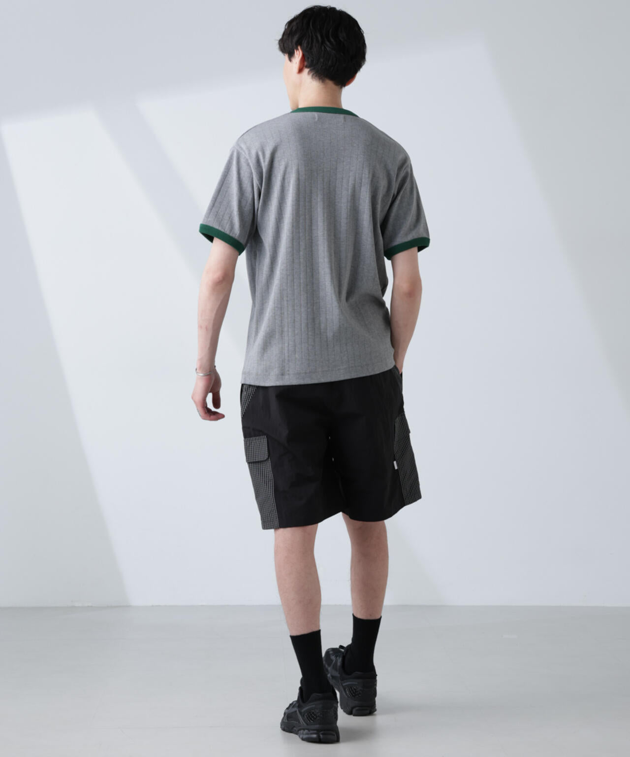 「NJ/CLUB」 針抜きリンガーTシャツ 6685124226