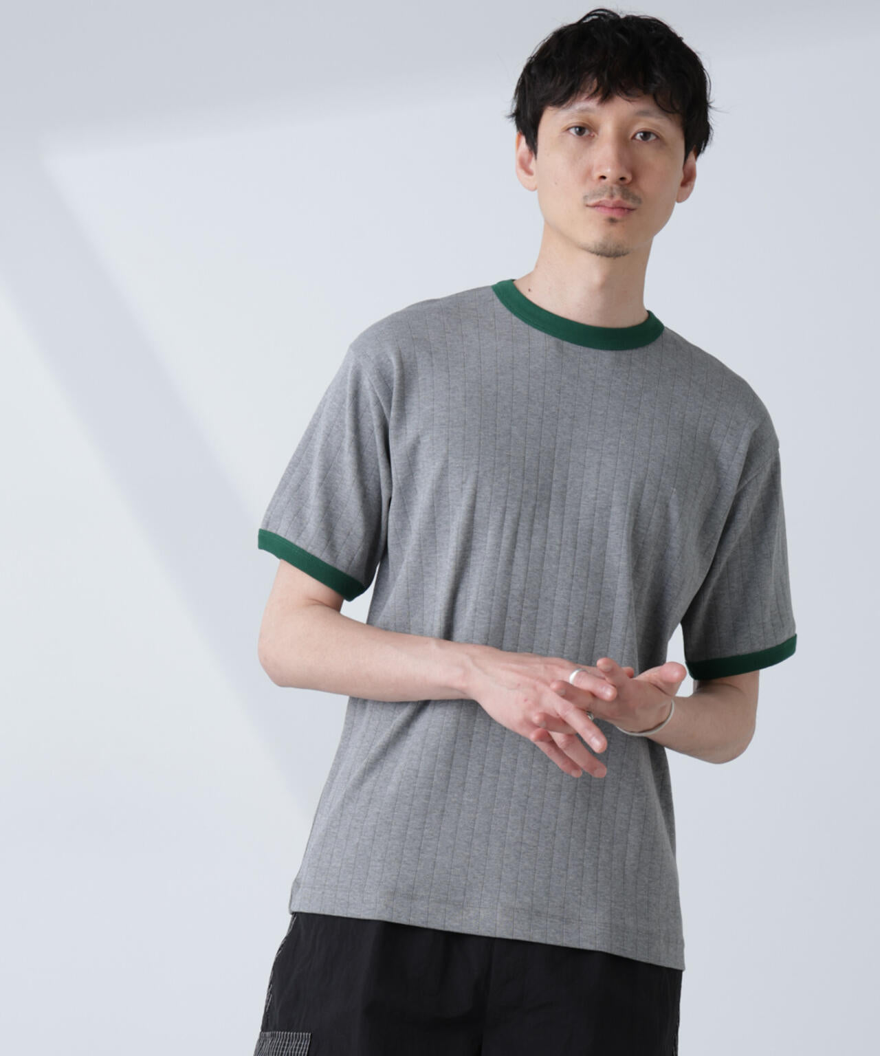 「NJ/CLUB」 針抜きリンガーTシャツ 6685124226