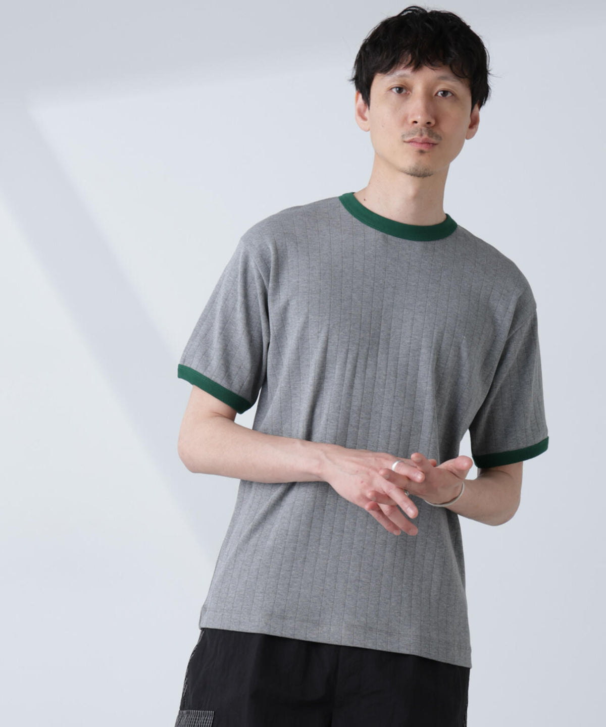 「NJ/CLUB」 針抜きリンガーTシャツ 6685124226