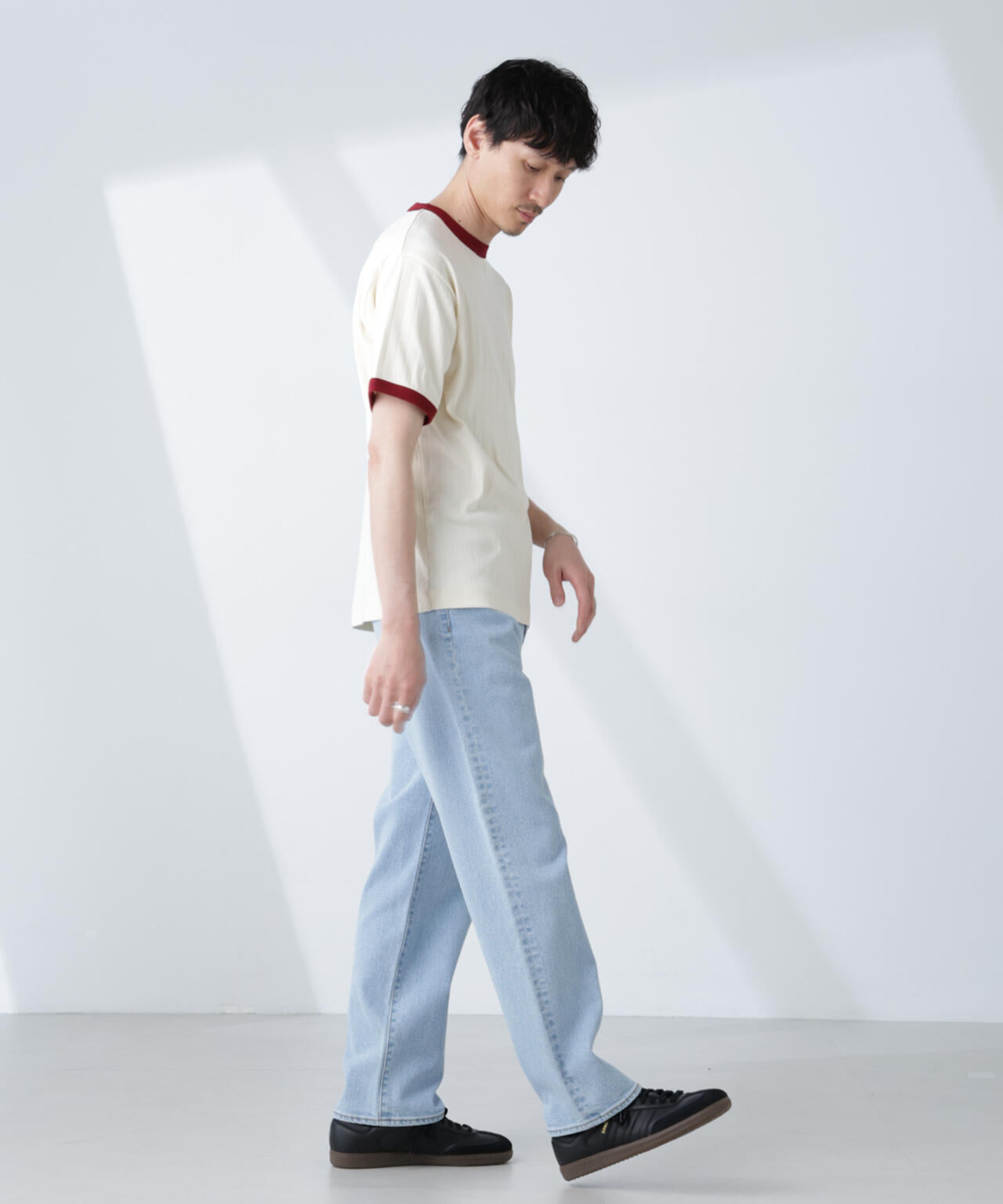 「NJ/CLUB」 針抜きリンガーTシャツ 6685124226