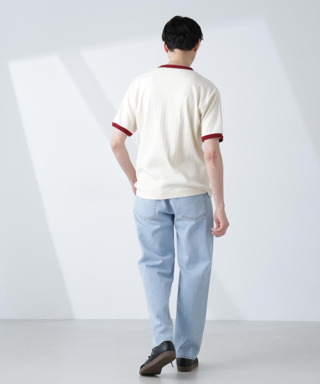 「NJ/CLUB」 針抜きリンガーTシャツ 6685124226