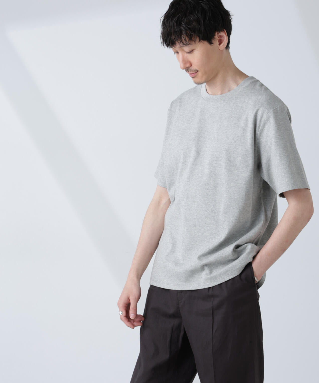 WEB限定/Anti Soaked(R) 汗染み防止 クルーネックレギュラーシルエットTシャツ 6685124232