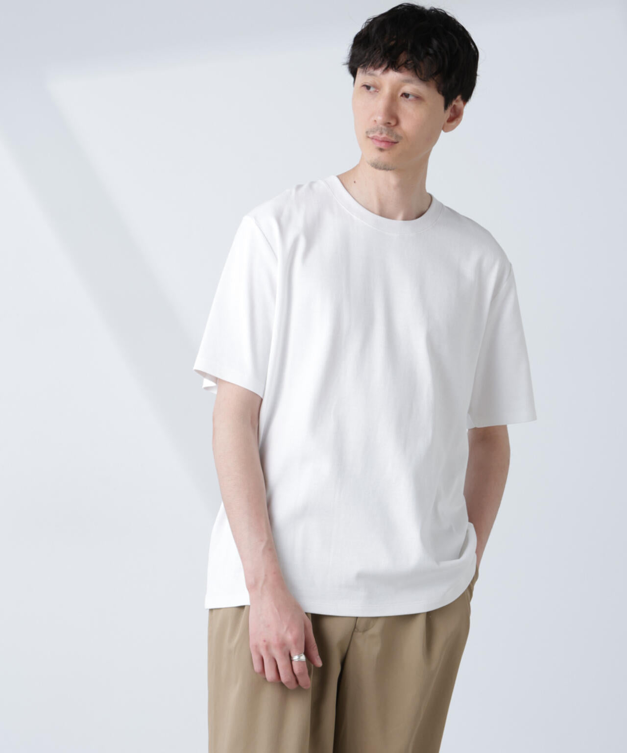 WEB限定/Anti Soaked(R) 汗染み防止 クルーネックレギュラーシルエットTシャツ 6685124232