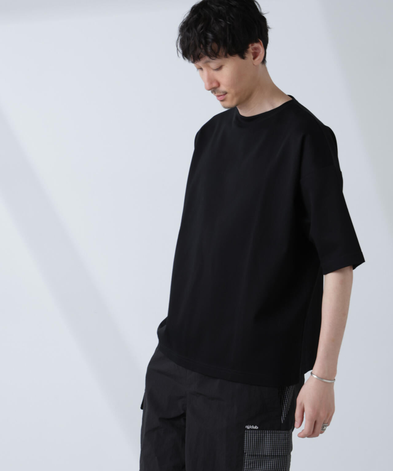 「NJ/CLUB」モクロディ ボートネック ビッグTシャツ 6685124234