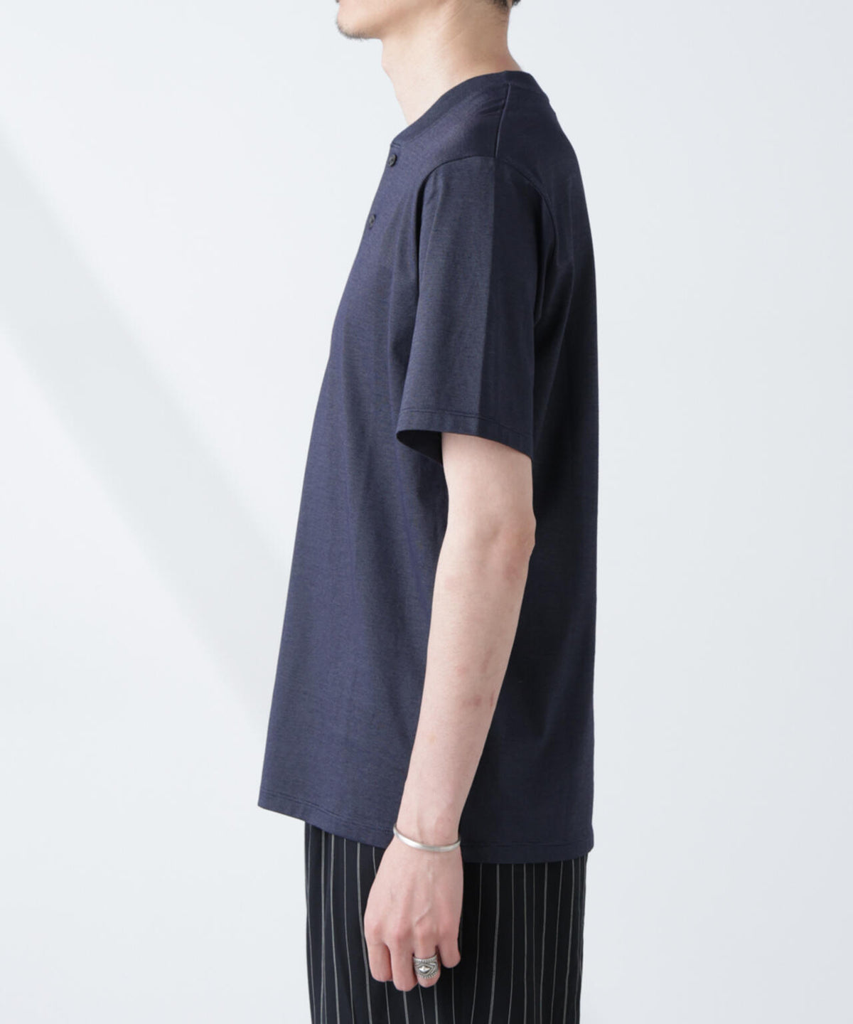 ソラーロライトストレッチヘンリーネックTシャツ(セットアップ可) 6685124237