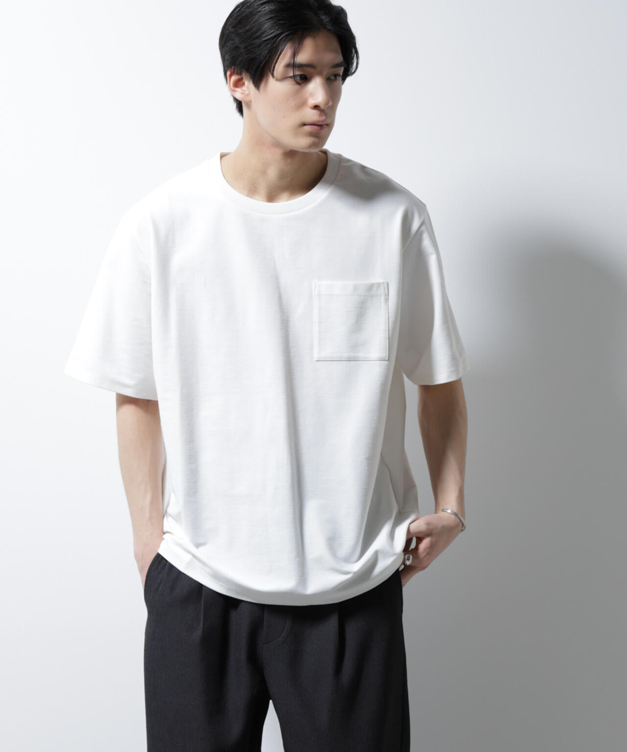 「MC」coveross(R)ツイル調 冷感プレーティング天竺 ポケットTシャツ 6685124238