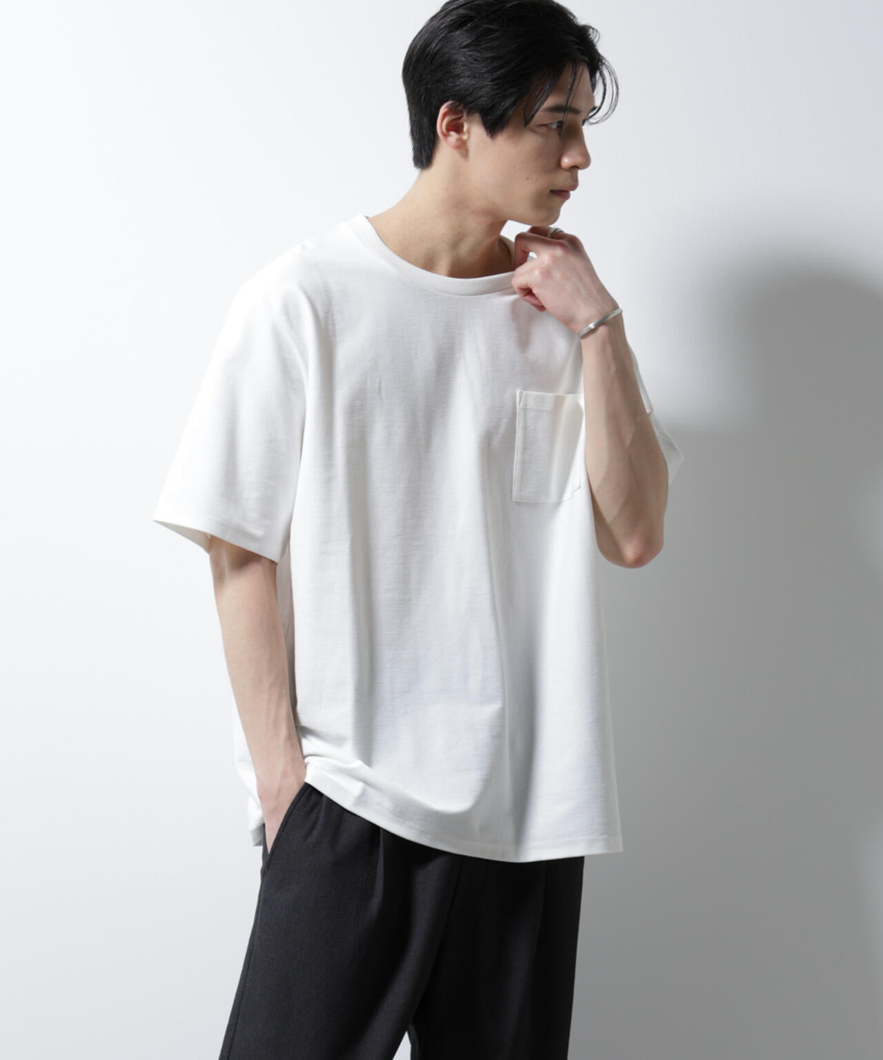 「MC」coveross(R)ツイル調 冷感プレーティング天竺 ポケットTシャツ 6685124238