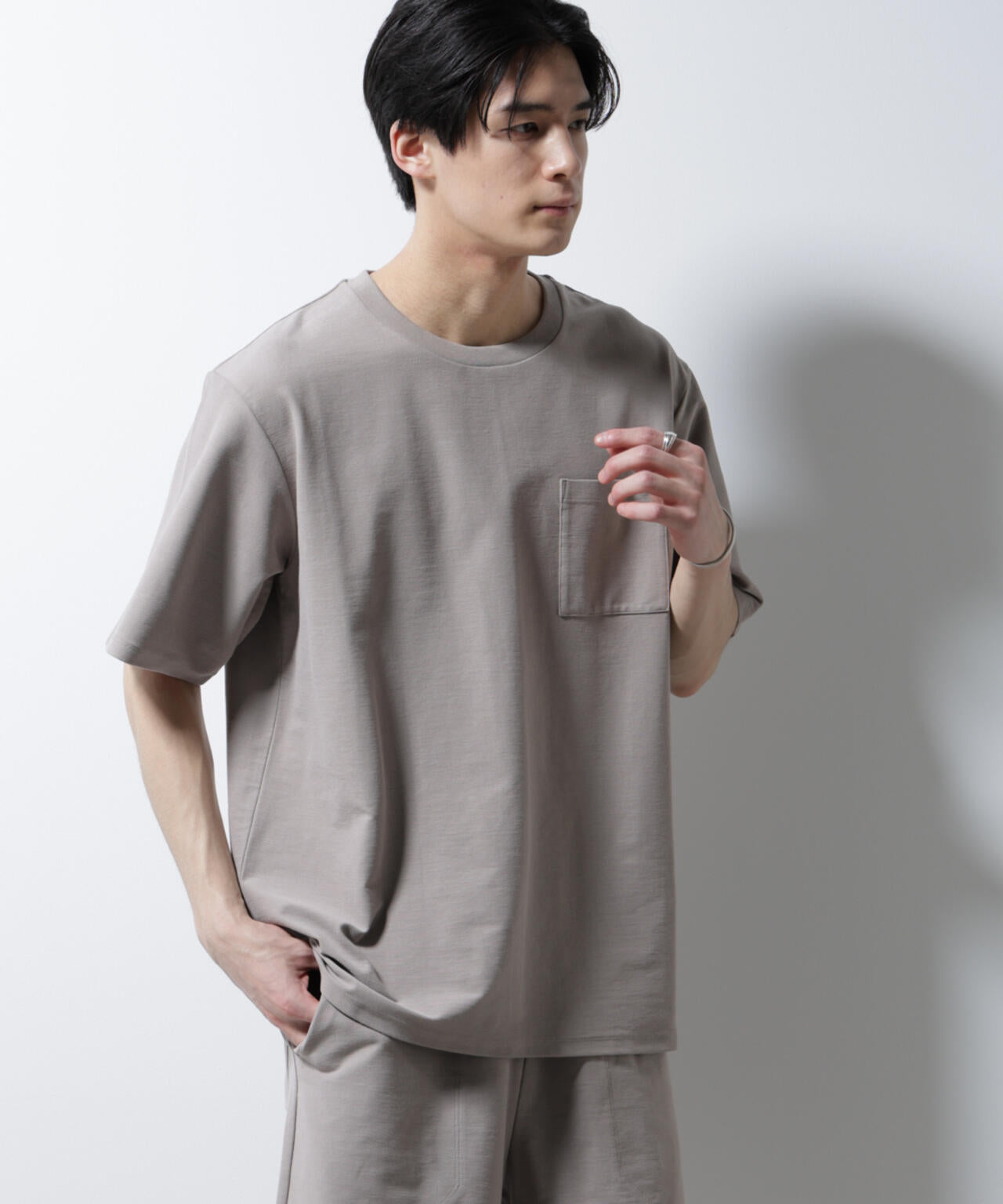 「MC」coveross(R)ツイル調 冷感プレーティング天竺 ポケットTシャツ 6685124238