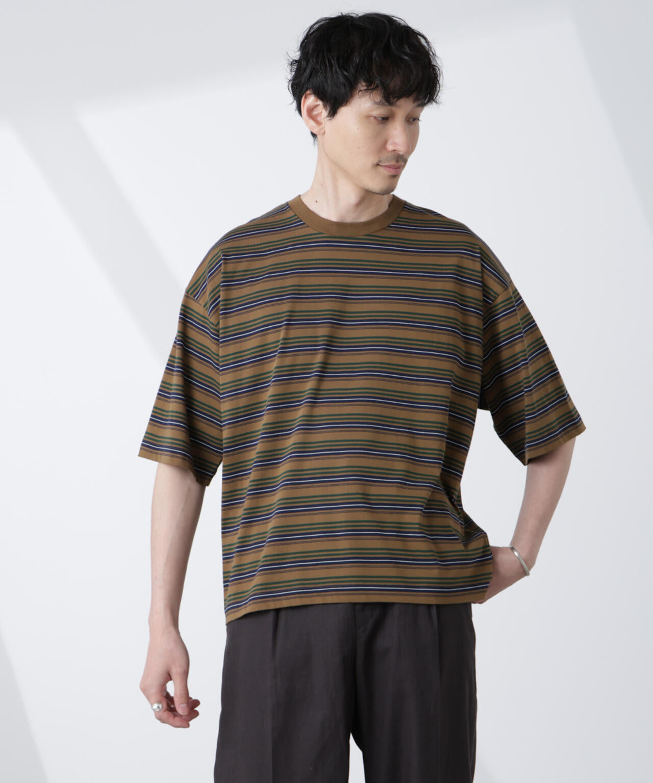 マイクロランダムボーダーTシャツ 6685124248