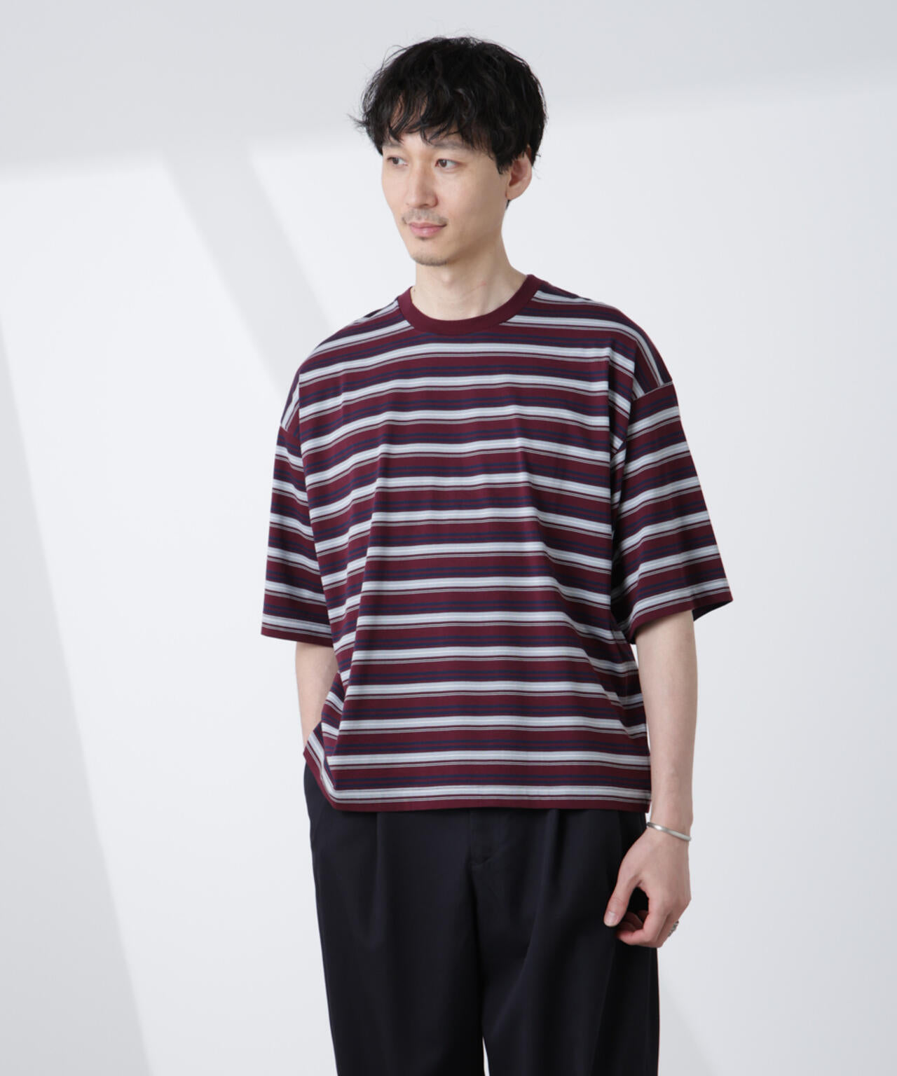 マイクロランダムボーダーTシャツ 6685124248