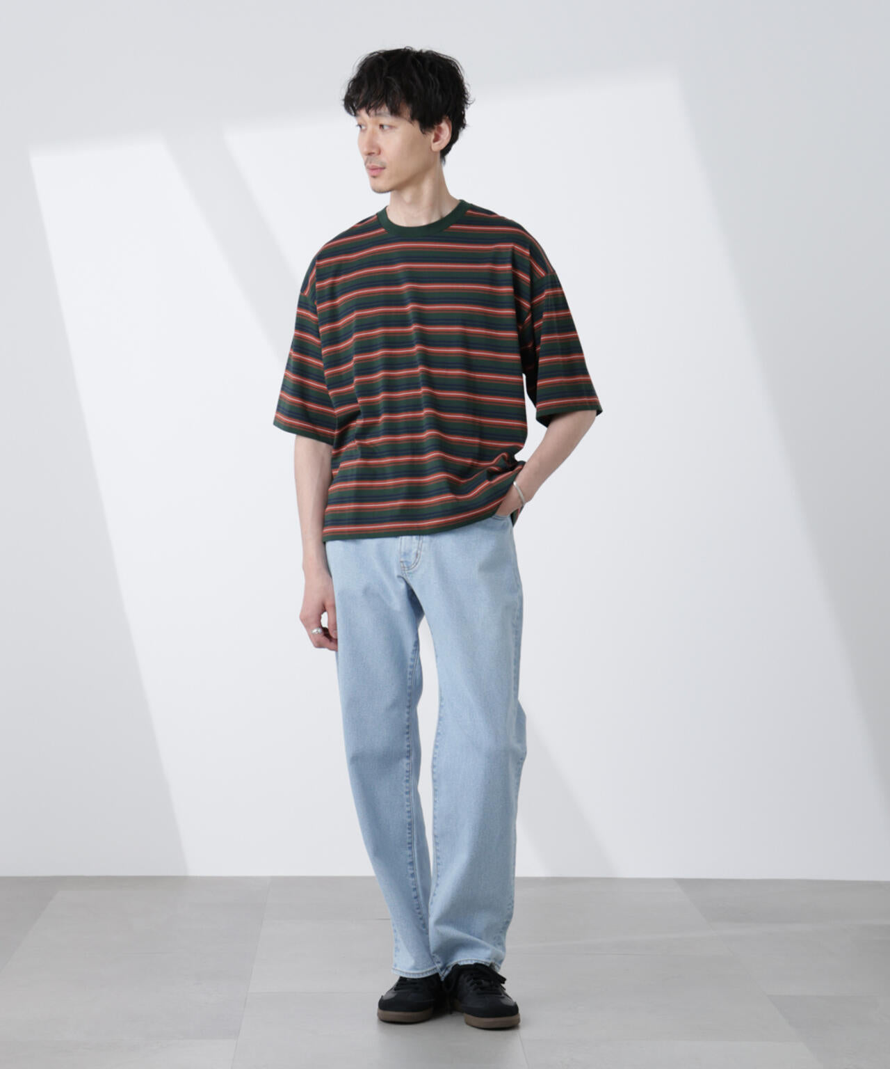 マイクロランダムボーダーTシャツ 6685124248