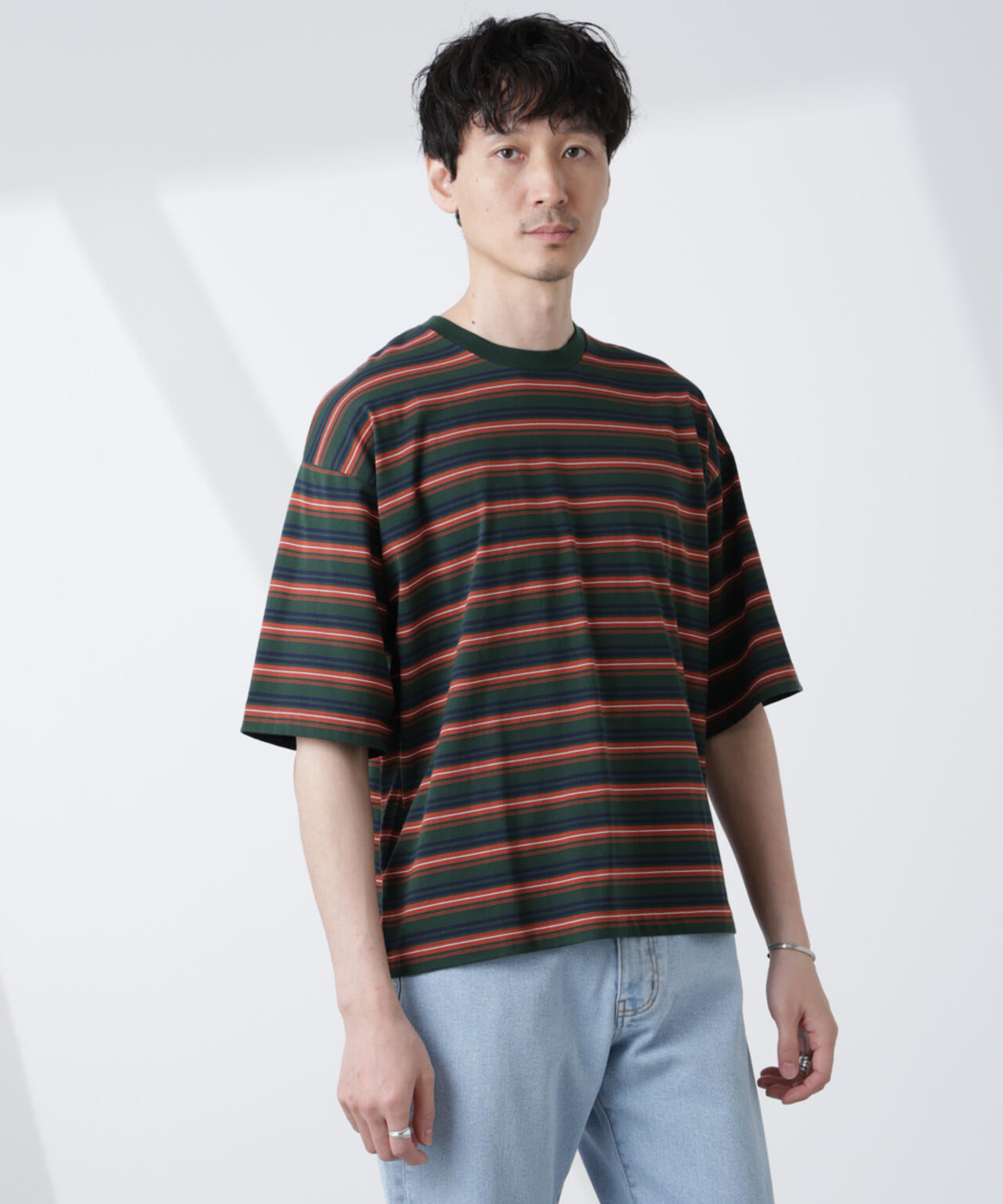 マイクロランダムボーダーTシャツ 6685124248