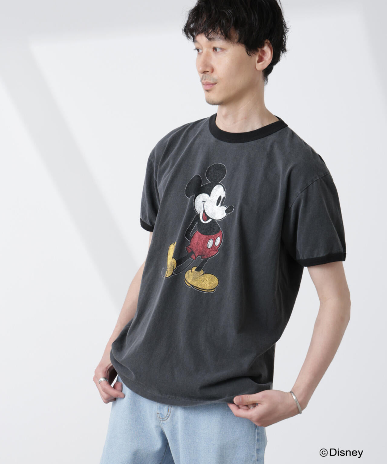 「NJ/CLUB」ミッキーマウス / フェードリンガーTシャツ半袖 6685124249